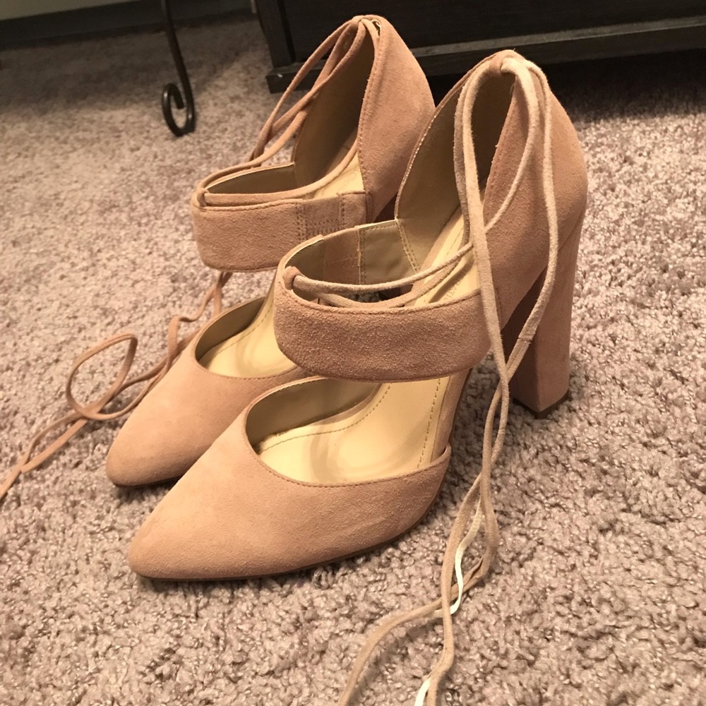 BCBG suede heels